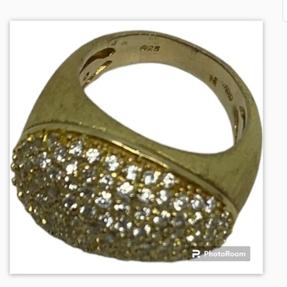 Gold over sterling silver CZ ring
